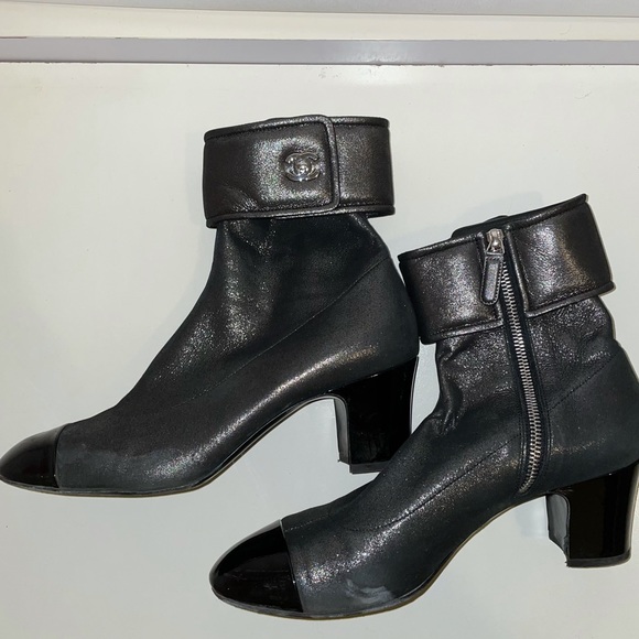 Authentic Chanel Lambskin Booties - Picture 2 of 12